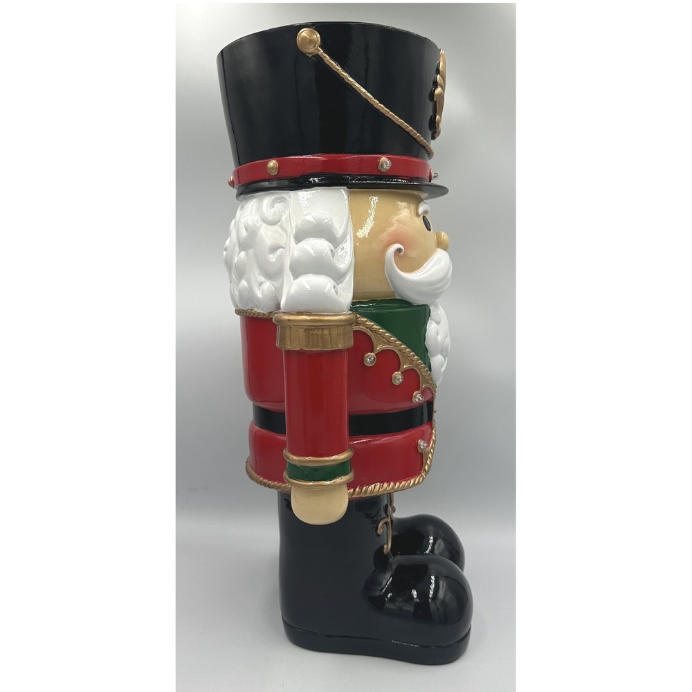Christmas Nutcracker with LED Lights Red Green 17.5 in Holiday Decor Tested Work - Picture 5 of 15
